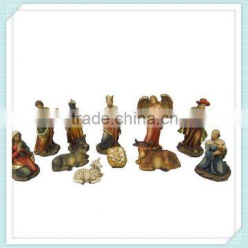 New Style Cute Christmas Resin Nativity Set Small Figurines