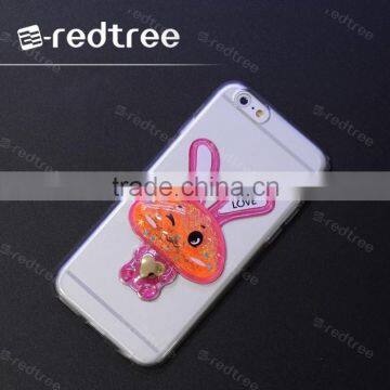 The newest liquid cute rabbit shape mobile back case for iphone