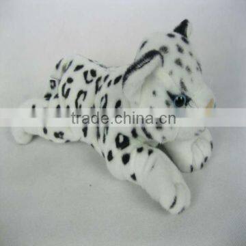 Cute white stuffed leopard plush toy