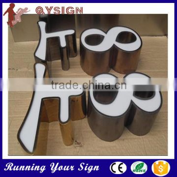 Decorative Shop Used Front Light Sign Metal Stainless Steel Signage Letter