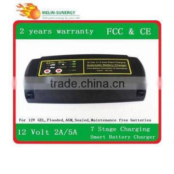 12V power saver battery charger 2A/5A