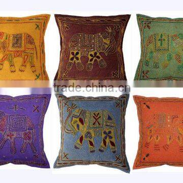 beautiful decorative indian designer handmade goldan sequins work cushion covers