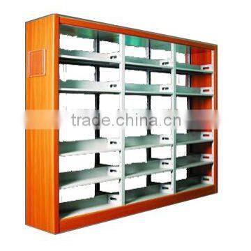 Practical steel office and library exhibition book shelf bookshelves fire-proof plate bookshelf