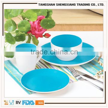 new product 16pcs color best glazed stoneware ceramic dinner set