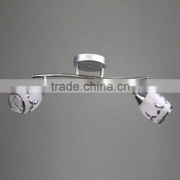 E14 modern spotlamp rotating head 2 light