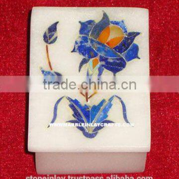 White Marble Inlay Decorative Boxes