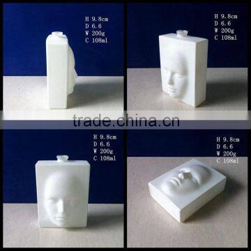 Printing Glass empty perfume bottle with humaning face