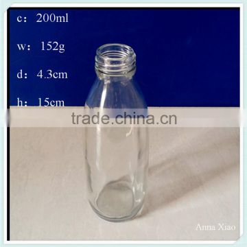 200ml glass bottles for water