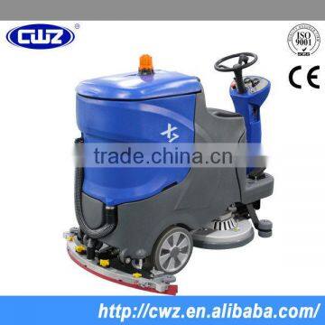 CE ISO approved driving type floor scrubber cleaning machine with Ametek vacumm motor