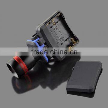 120 Lumens PE LED Headlight 3 Modes Water Resistant Lampe Frontale Headlamp Zoomable Clip-on Cap Hat Head Lamp Light photo-6