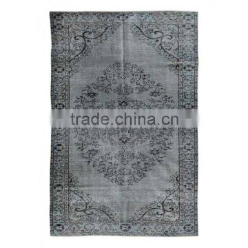 Handmade Turkish Carpet - Pale Turquoise Over-dyed Rug (9,2 x 6,3 feet)