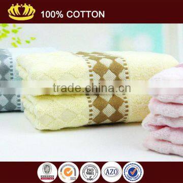 100% cotton yarn dyed Diamond Phombus jacquard elegant face towel wholesale