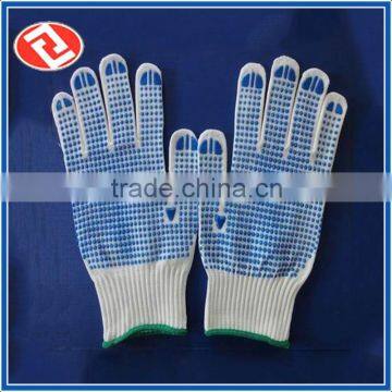 Factory Supplier PVC Coated String Knit Cotton Dotted Gloves