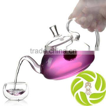 Hot selling borosilicate glass teapot glass infuser hand-made glass teaset 600ml teapot 6pcs 50ml tea cups 1pc candle tea warmer