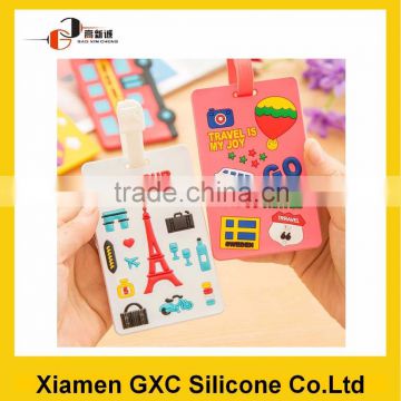 Cheapest customized silicone luggage tag wholesale