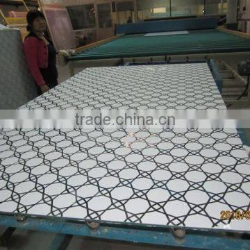 colored tempered silk printing glass with high quality glass factory qinhuangdao