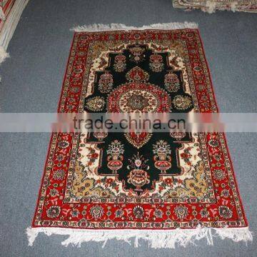 iranian prayer rug hand knotted pure silk rug