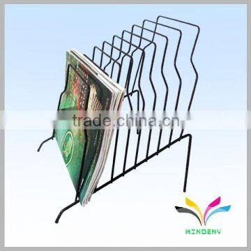 Black shelf powder coated wire metal Brochure Shelf