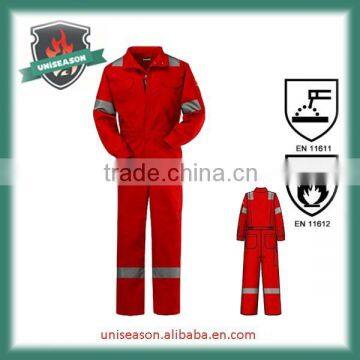 Cotton workwear fire resistant coverall with reflective tape