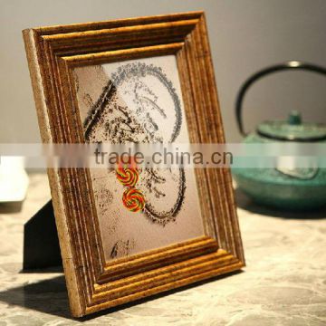 Wood antique 9" photo frame