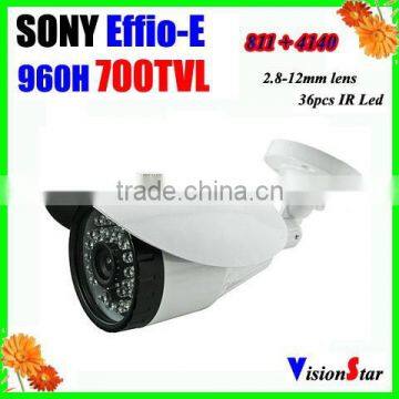 36Pcs IR Leds Sony Effio-E 700tvl 811+ 4140 Motion Detection 2.8-12mm Varifocal Lens Metal Bullet Waterproof Camera Vision Star