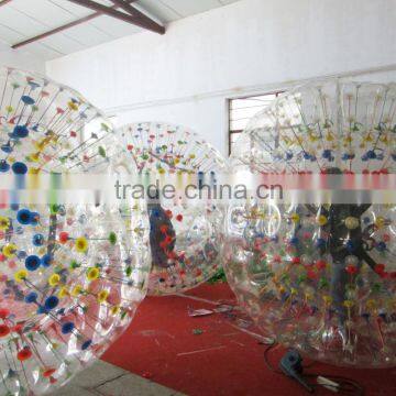 hot sale transparence colorfull grass tpu pvc inflatable body zorb balls for sale