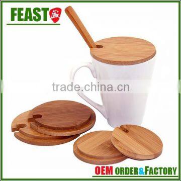 2015 NEW design ceramic mug with lid Hot selling wholesale ceramic mugs Exquisite stylish ceramic mug with wooden lid