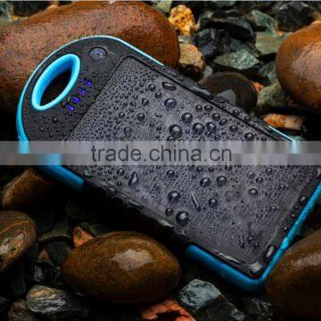 Dual USB port Scilicon Cover 5000mah 8400mah 12000mAh Solar mobile charger waterproof hot selliing series