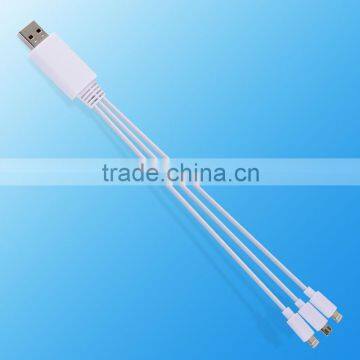 Portable 3 In 1 Usb Data Cable For Iphone For Samsung Universal Usb Charging Cable photo-3