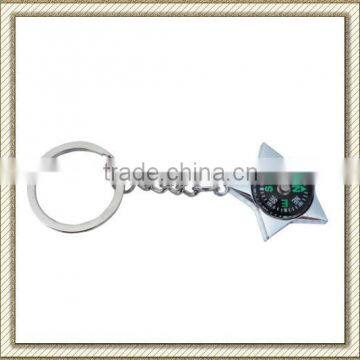 Pocket Metal Five-pointed Star Key Chain Compass,Promotion Compass