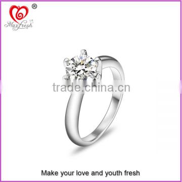 Classical design Sterling Silver ring Elegant engagement wedding ring for women