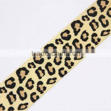 leopard print grosgrain ribbon