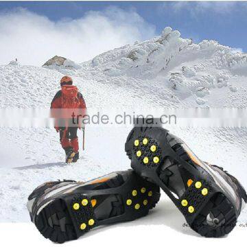 Wholesale high quality safety jogger 10pcs Spikes Anti-Slip snow shoes crampons