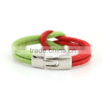 Mix Color Leather Double Wrap bracelet