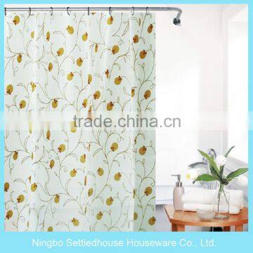 low cost small fresh printing the PEVA shower curtain