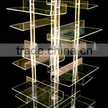 Clear 12-shelves Acrylic Shoe Display Stand (Rack /Shelf / Holder /Riser / Pedestal )