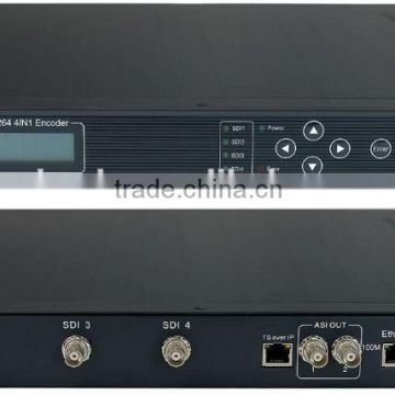 hd h264 sdi iptv encoder (Embedded audio,4 SD/HD SDI in,ASI+IP/4*SPTS out)