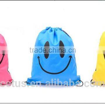 Fashionable Drawstring Nylon Yelllow Bag Backpack photo-6