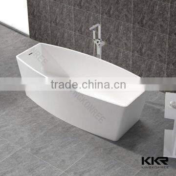 Classic Artificial Stone Freestanding Bathtub With Seat photo-3