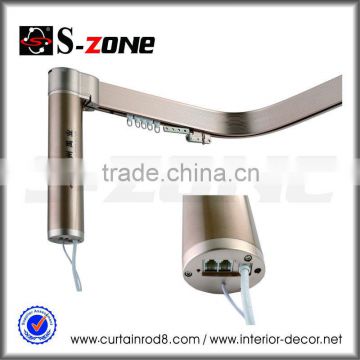 Aluminium bendable motorized curtain rail system for hotel