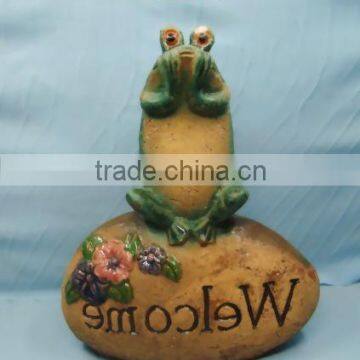 garden decoration, ceramic garden frog