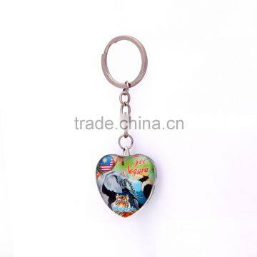 Best quality hot sell heart shape malaysia style crystal keychain