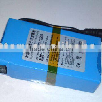 Rechargable 12v lithium polymer batteries for LED light /panel /strip, Medical devices, Router, Amplifier, Heating Clothes