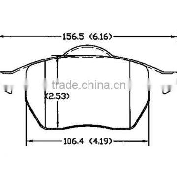 D840 1605036 for Chevrolet vauxhall SAAB OPEL front brake pad