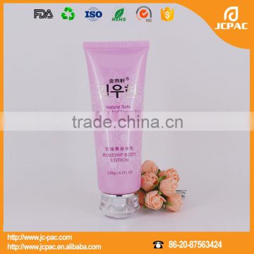 120ml cosmetic usage hot stamping body lotion clear plastic tube for sale