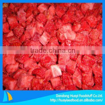 Frozen IQF strawberry dices