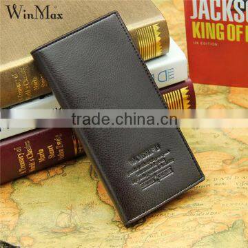 China direct male leather purse men long PU hand wallet