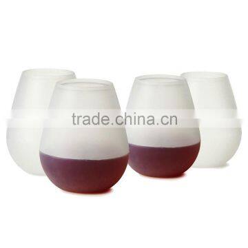 wholesale New colorful food grape silicone drinking cup,Flexible Silicone wine glass