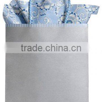 gift wrap wedding bells silver with light blue accent kraft tote gift bag