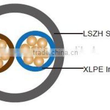 Two-core 600/1000V XLPE Insulated cable, LSZH Sheath Cables to BS 8573